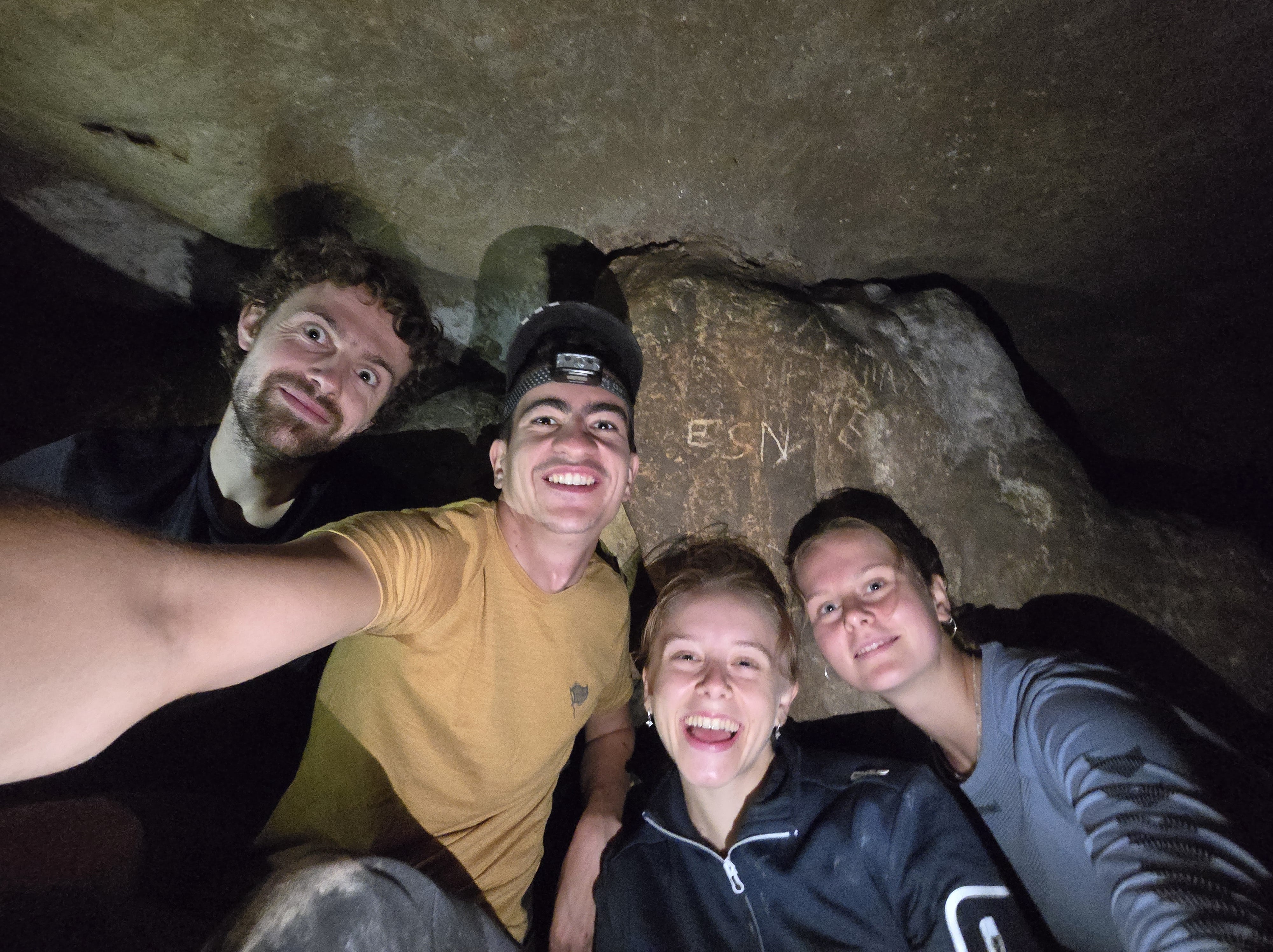 An old mark of ESN inside the cave